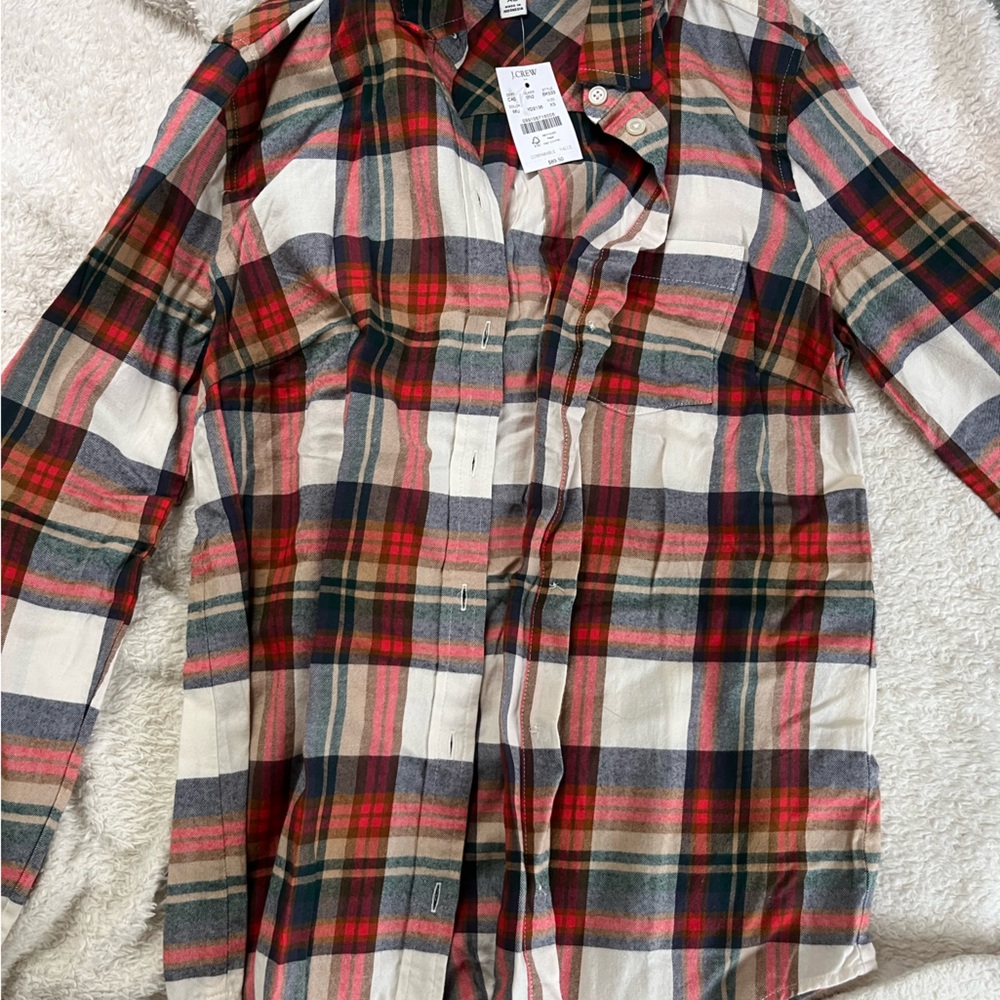 JCrew flannel, NWT